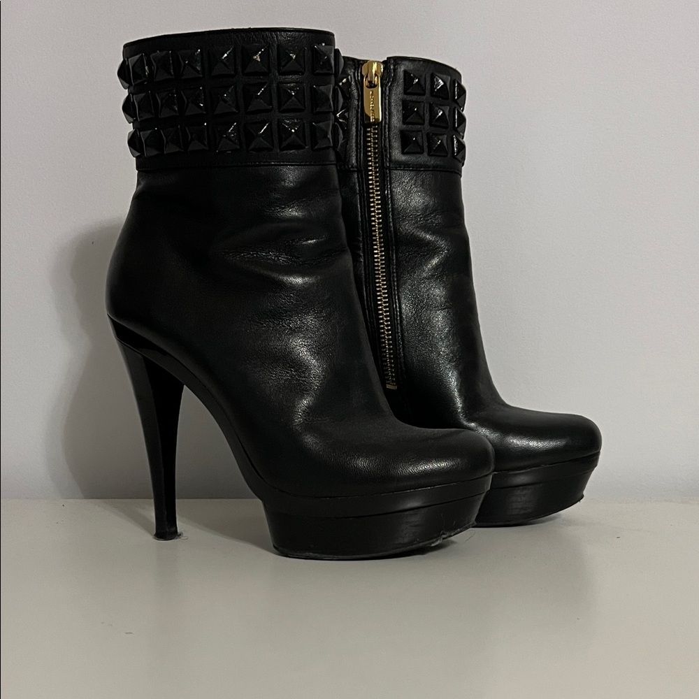 MICHAEL Michael Kors Black Studded Heeled Boots